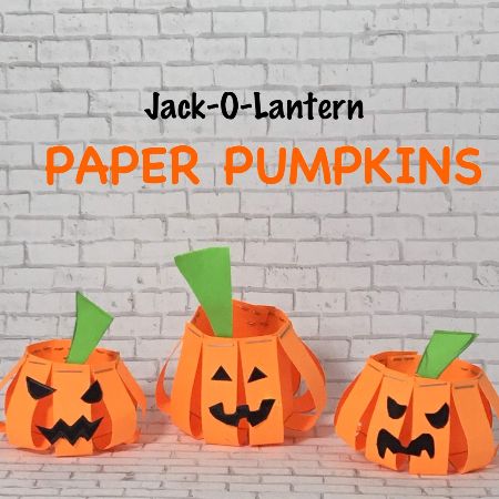 Paper Jack-O-Lantern Pumpkins
