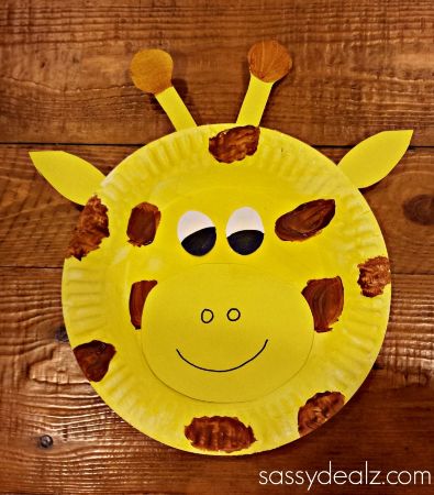 Paper Plate Giraffe Craft