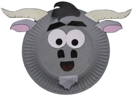 Paper Plate Goat Craft