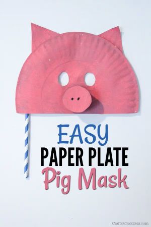 Paper Plate Pig Mask