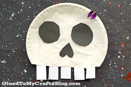 Paper Plate Skull Craft