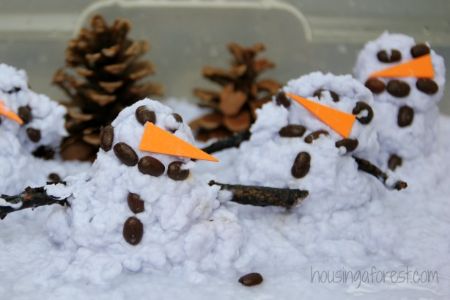 Paper Pulp Sensory Snowman