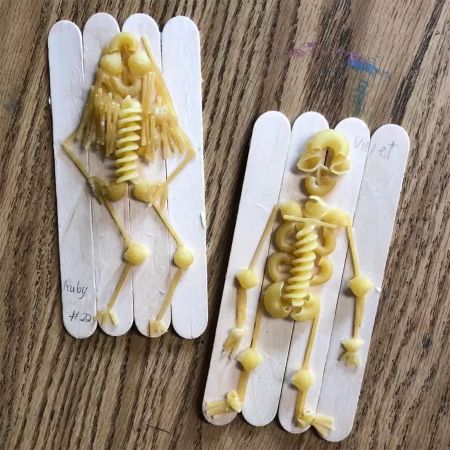 Pasta Skeleton Craft