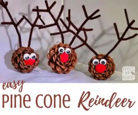 Pine Cone Reindeers