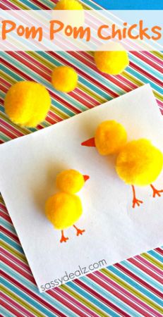 Pom Pom Chicks Craft