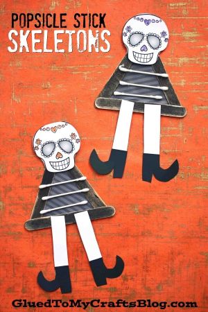 Popsicle Stick Skeleton Craft