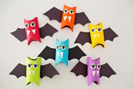 Rainbow Toilet Paper Roll Bats