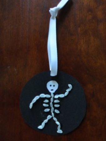 Rice Skeleton Halloween Decoration Craft