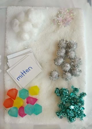 Salt Snow Sensory Bin