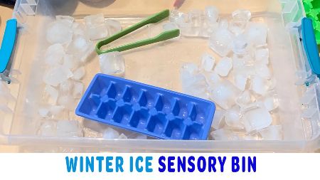 Simple Icy Winter Sensory Bin