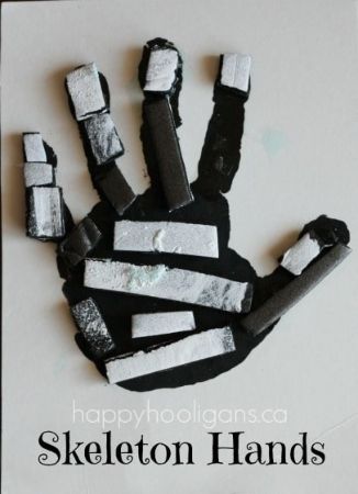 Skeleton Handprint Craft