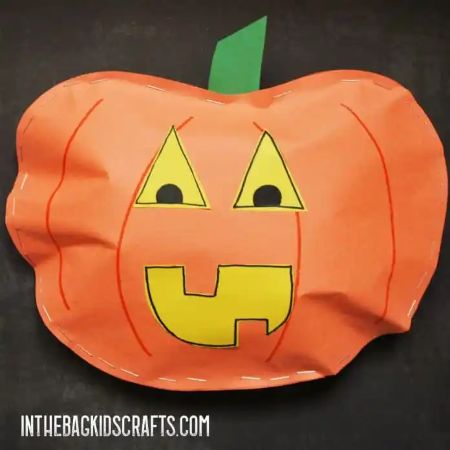 Stuffed Paper Jack-O'-Lantern Craft