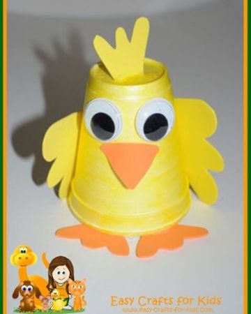 Styrofoam or Paper Cup Duckling Craft