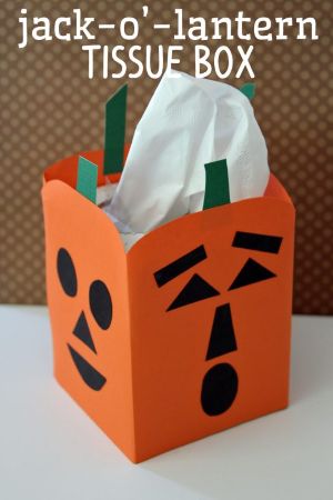 Tissue Box Jack-O'-Lantern