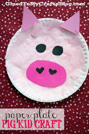 Tissue Paper & Paper Plate Pig