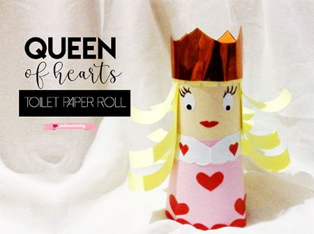Toilet Paper Roll Queen of Hearts