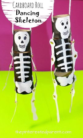 Toilet Paper Roll Skeleton Craft