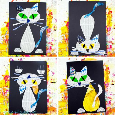 Upcycled Cat Art