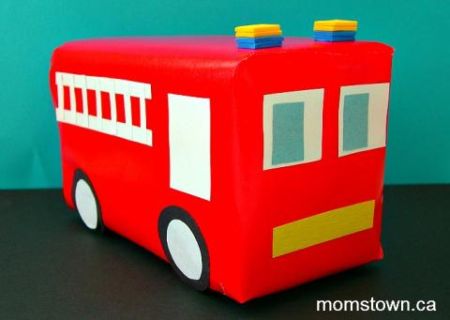 Cardboard Fire Truck Craft