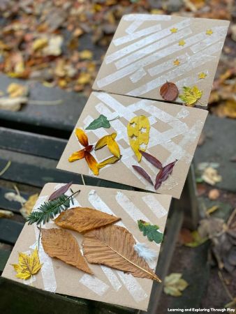 Double-Sided Tape Nature Collage