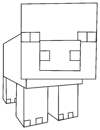 Easy Minecraft Pig Drawing