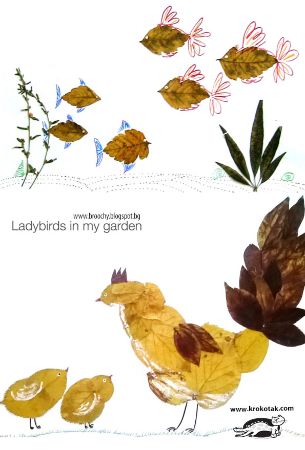 Fish and Chicken Leaf Collage