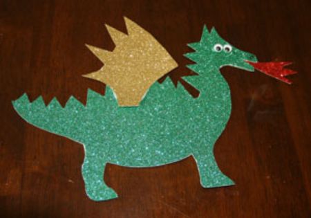 Glittery Dragon Craft