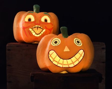 Goofy Paper-Mache Jack-O-Lantern