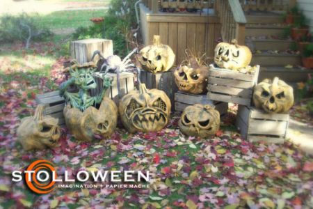 Halloween Paper-Mache Pumpkin Idea