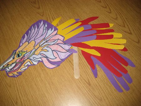 Handprint Dragon Craft