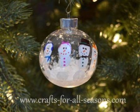 Handprint Snowman Christmas Ornament