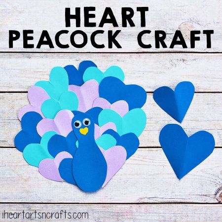 Heart Peacock Craft
