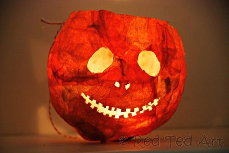 How To” Tissue Paper Halloween Lanterns