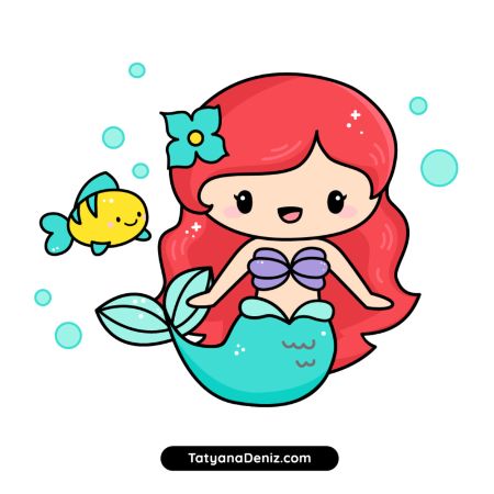 12 Beautiful Mermaid Drawings for Kids - Cool Kids Crafts