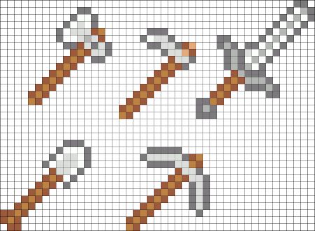  Minecraft Tools Perler Bead Pattern