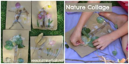 Nature Collage Art With Tape