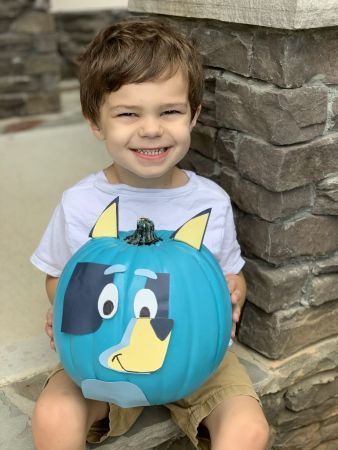 No-Carve Bluey Pumpkin