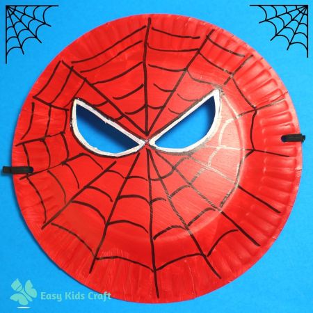 Paper Plate Spider-Man Mask