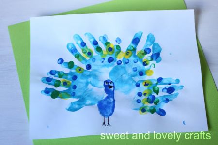 Peacock Handprint Art