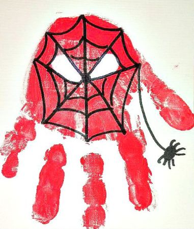 Spider-Man Handprint Art Activity