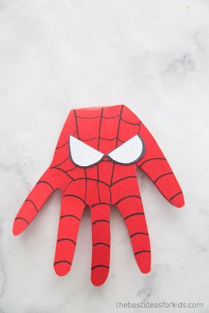 Spider-Man Handprint Card