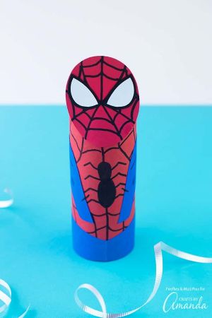 Toilet Paper Roll Spider-Man Craft