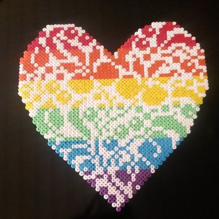 Bildergebnis für heart in circle perler board  Easy perler beads ideas,  Hamma beads ideas, Hama beads design