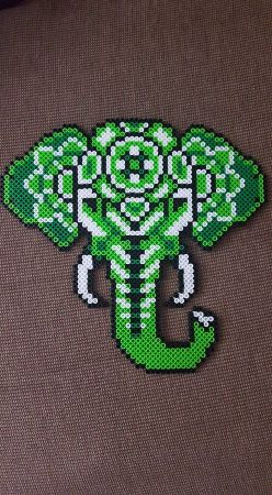 A Mandala Elephant Fuse Bead Pattern