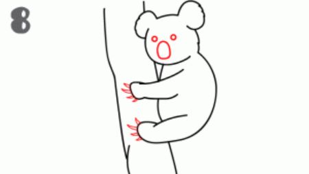 A Plain and Simple Koala Drawing
