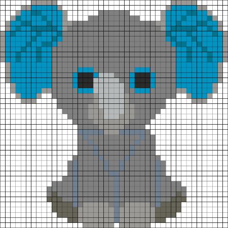 A Sitting Baby Elephant Pattern