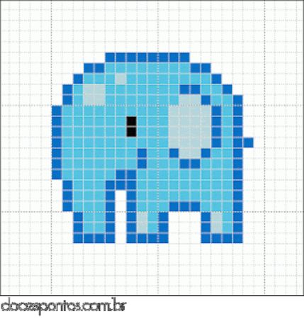 Adorable Elephant Perler Bead Pattern