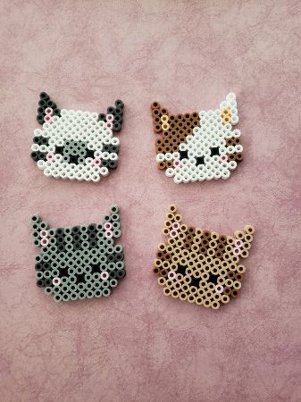 Cat Heads Fuse Beads