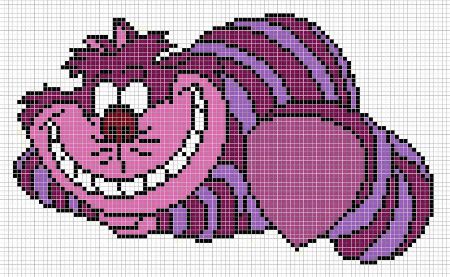 Cheshire Cat Perler Beads Pattern