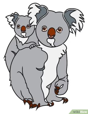 Drawing a Tiny Koala Family